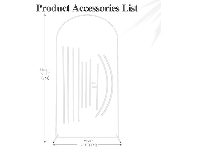 Putros metalen boog achtergrond stand - afbeelding 2 van  3