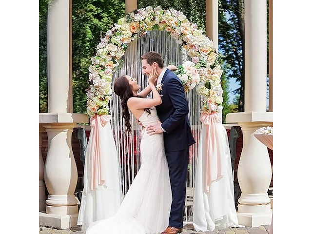 Putros metalen boog achtergrond stand - afbeelding 3 van  3