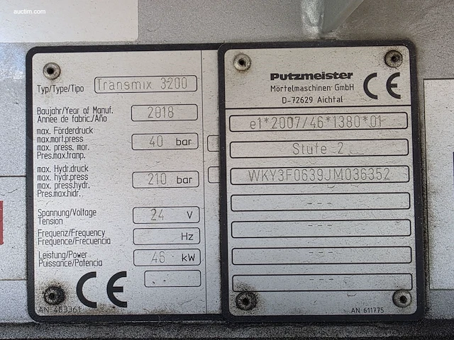 Putzmeister transmix tmk 3.200 2018 - afbeelding 40 van  50