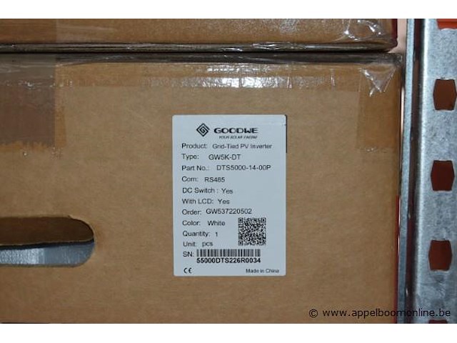 Pv omvormer, goodwe, gw5k-dt, werking niet gekend - afbeelding 2 van  2