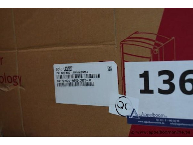 Pv omvormer, solaredge, rse10k - rwh01bnm4, werking niet gekend - afbeelding 2 van  2