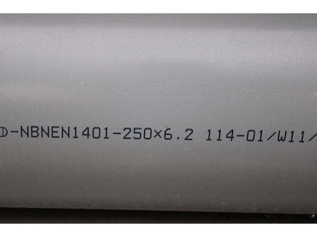 Pvc afvoerbuizen ø 250 mm x 6.2 mm wanddikte - afbeelding 2 van  2