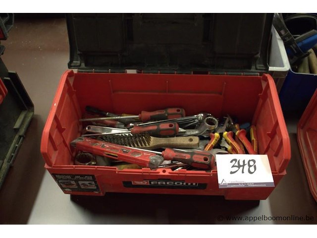 Pvc gereedschapskoffer facom met inhoud - afbeelding 1 van  2