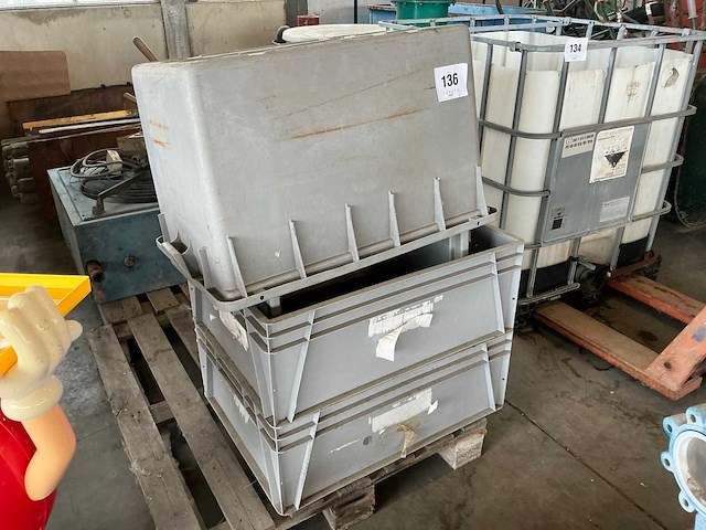 Pvc opbergbak (6x) met transportkar - afbeelding 4 van  4