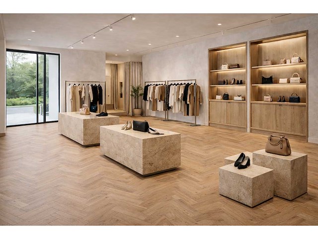 Pvc-vloer 125,86m² visgraat nature select 640x128x7mm - afbeelding 1 van  3