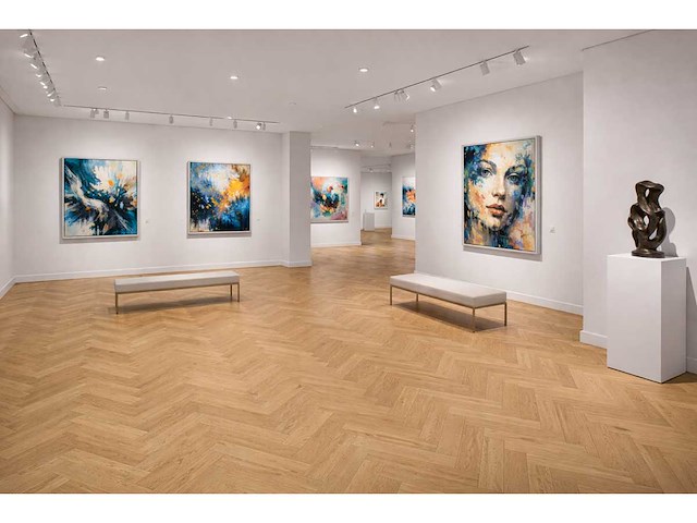 Pvc-vloer 188,79m² visgraat-amande rustiek 640x128x7mm - afbeelding 3 van  3