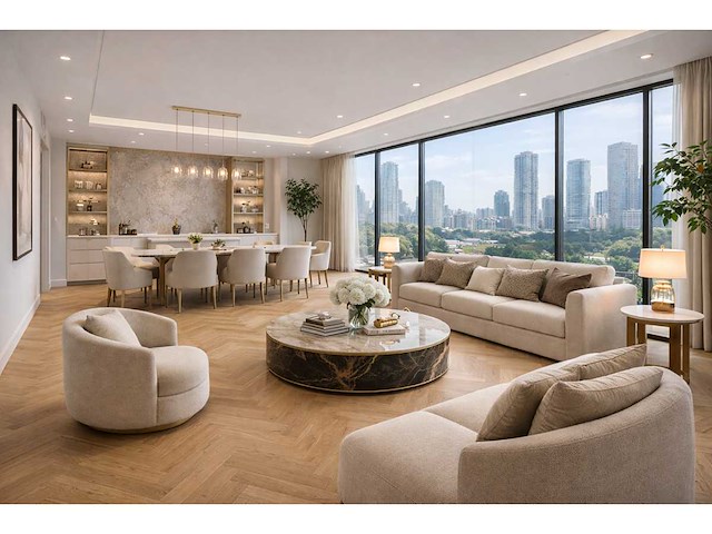 Pvc-vloer 62,93m² visgraat amande rustiek 640x128x7mm - afbeelding 2 van  3