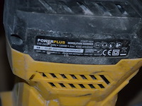 Pvc werkkoffer, boorhamer powerplus powx11831, slijpschijf metabo (defect), ophanging bonrath en mad, 2 led werflampen - afbeelding 4 van  12