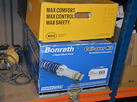 Pvc werkkoffer, boorhamer powerplus powx11831, slijpschijf metabo (defect), ophanging bonrath en mad, 2 led werflampen - afbeelding 7 van  12