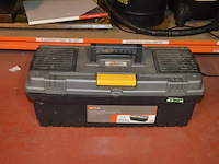 Pvc werkkoffer, boorhamer powerplus powx11831, slijpschijf metabo (defect), ophanging bonrath en mad, 2 led werflampen - afbeelding 8 van  12