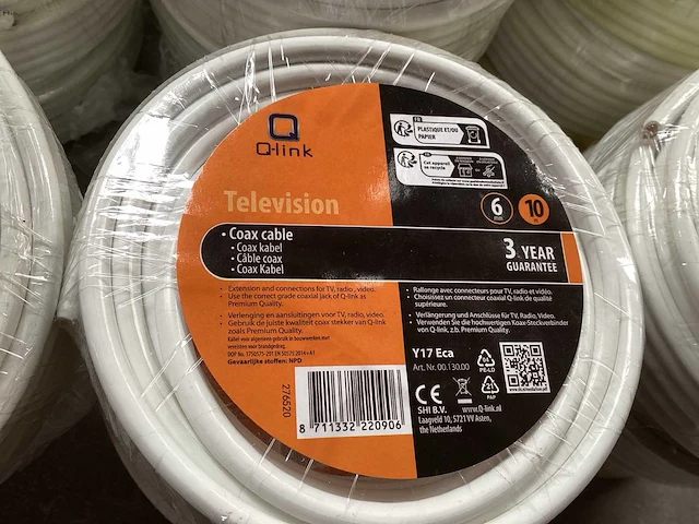 Q-link coax kabel. 10m, 6mm (28x) - afbeelding 2 van  3