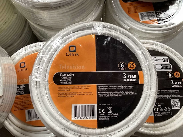 Q-link coax kabel. 25m, 6mm (33x) - afbeelding 2 van  3