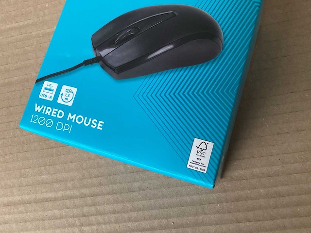 Q-link computermuis bedraad, zwart (45x) - afbeelding 3 van  4