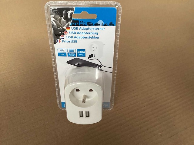 Q-link dominostekker met dubbele usb lader (192x) - afbeelding 1 van  4