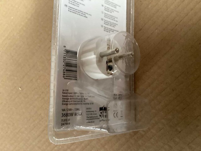 Q-link dominostekker met dubbele usb lader (192x) - afbeelding 3 van  4