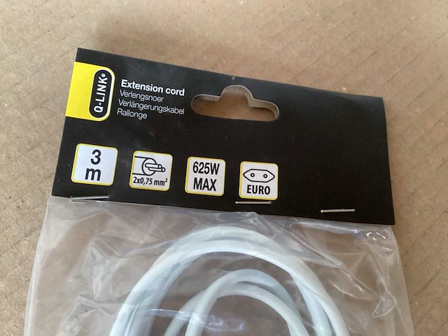 Q-link euro verlengsnoer 3 meter (80x) - afbeelding 2 van  4