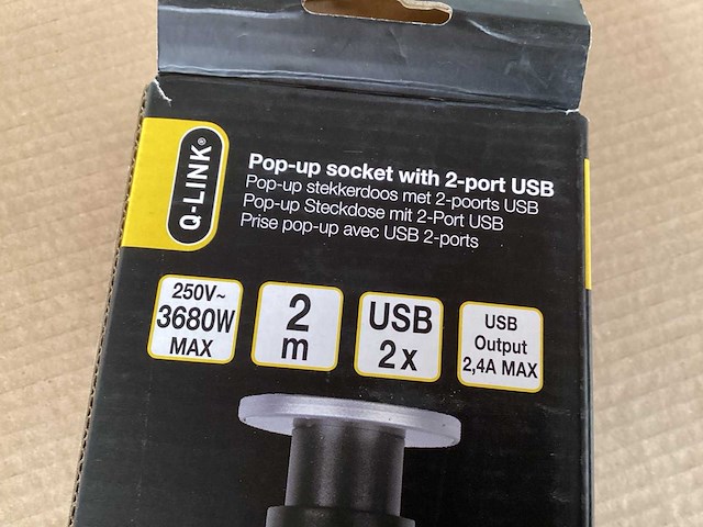 Q-link pop up socket met usb lader (7x) - afbeelding 2 van  3