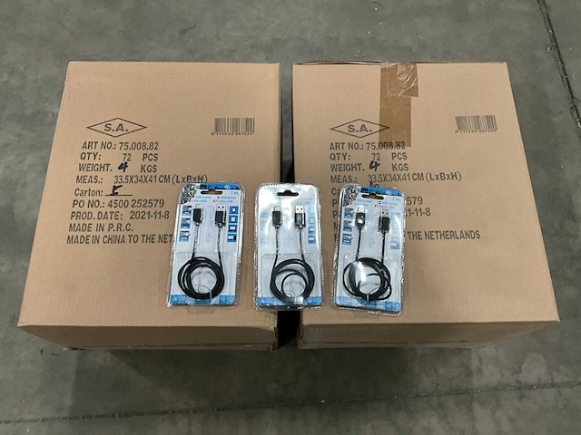 Q-link usb - usb-c 2.0 laadkabel 1 meter (144x) - afbeelding 1 van  5