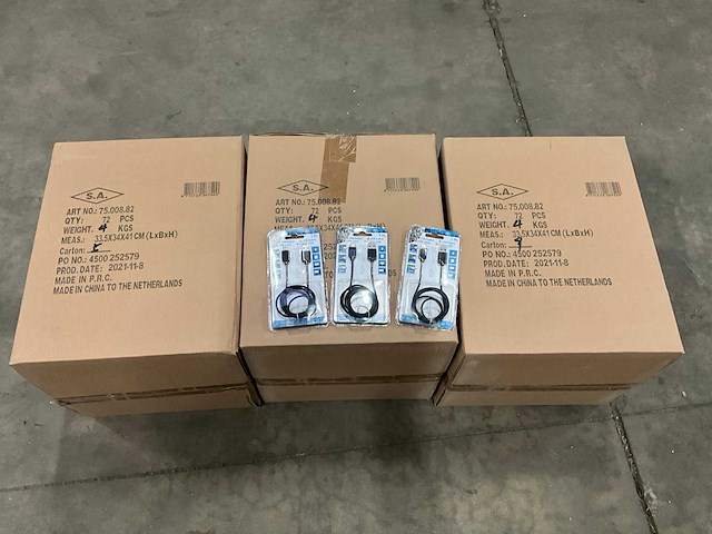 Q-link usb - usb-c 2.0 laadkabel 1 meter (216x) - afbeelding 1 van  5