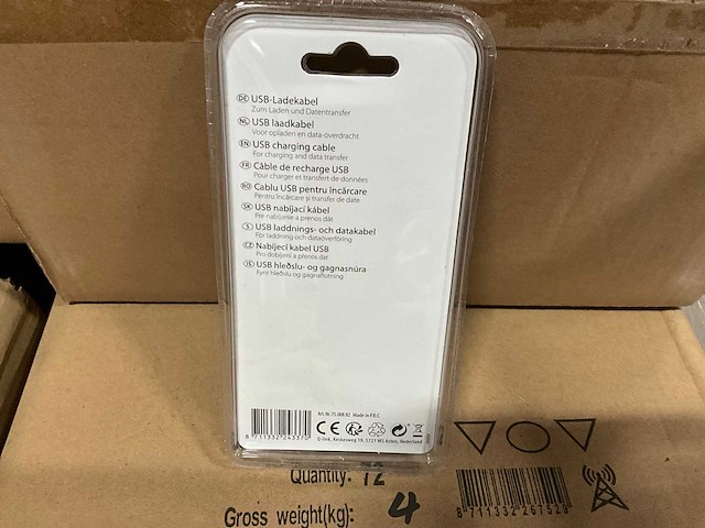 Q-link usb - usb-c 2.0 laadkabel 1 meter (216x) - afbeelding 4 van  5