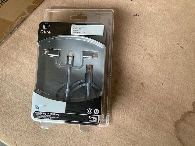 Q-link usb laadkabel 3 voudig (30x) - afbeelding 1 van  4