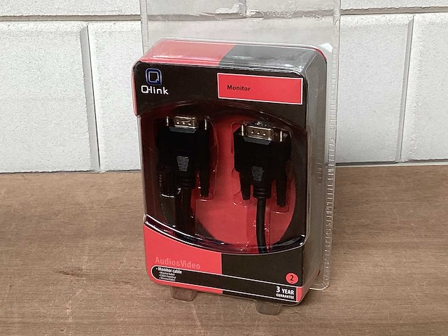 Q-link vga monitor kabel 2 meter (22x) - afbeelding 1 van  3