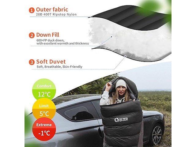 Qezer donzen slaapzak - afbeelding 3 van  6