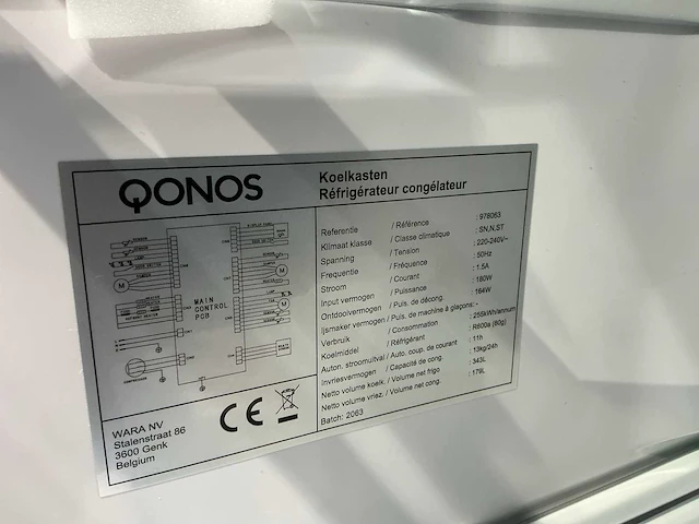 Qonos 978063 combi-koelkast - afbeelding 3 van  11