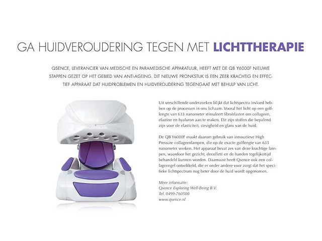 Qsence - qb y6000f - anti-aging collageen lichttherapie stoel - afbeelding 5 van  5