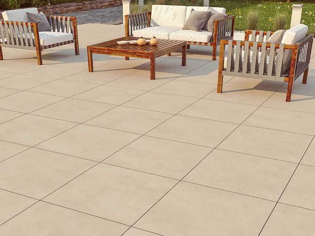 Qua granite ark ivory outdoor tegel 60x60x2 cm 23,04 m² - afbeelding 1 van  6