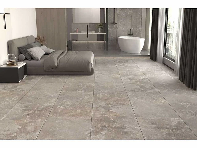 Qua granite gris travertino mat vloertegel 100x100 cm 60 m² - afbeelding 3 van  5