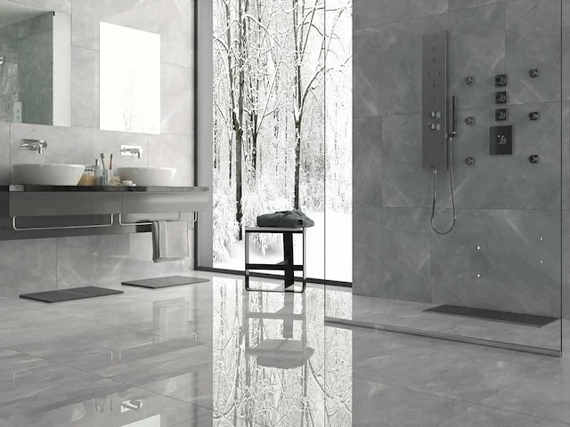 Qua granite pulpis grijs gepolijst vloertegel 100x100 cm 60 m² - afbeelding 2 van  14