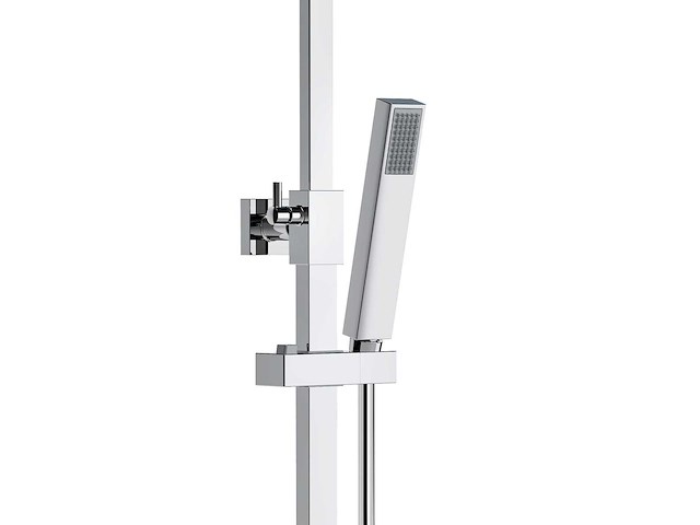 Quadro regendoucheset - thermostatisch - opbouw - belgaqua - chroom - afbeelding 2 van  2