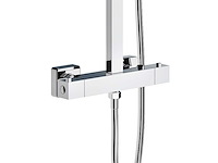 Quadro regendoucheset - thermostatisch - opbouw - belgaqua - chroom - afbeelding 2 van  4