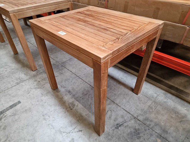 Quality collection - teak tuintafel francoise 70 x 80cm met teak blokpoten - afbeelding 1 van  2