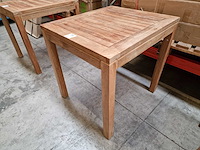 Quality collection - teak tuintafel francoise 70 x 80cm met teak blokpoten - afbeelding 1 van  2