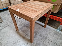 Quality collection - teak tuintafel francoise 70 x 80cm met teak blokpoten - afbeelding 1 van  2