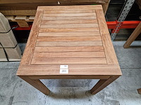 Quality collection - teak tuintafel francoise 70 x 80cm met teak blokpoten - afbeelding 2 van  2