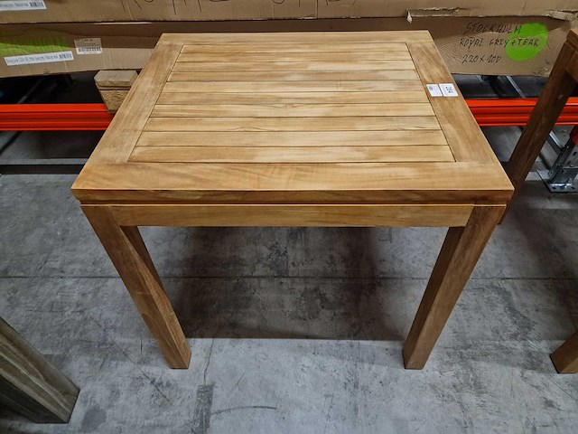 Quality collection - teak tuintafel francoise 70 x 80cm met teak blokpoten - afbeelding 3 van  5