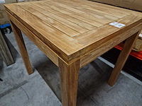 Quality collection - teak tuintafel francoise 70 x 80cm met teak blokpoten - afbeelding 4 van  5