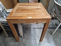 Quality collection - teak tuintafel francoise 70 x 80cm met teak blokpoten - afbeelding 2 van  6