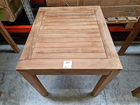 Quality collection - teak tuintafel francoise 70 x 80cm met teak blokpoten - afbeelding 2 van  2