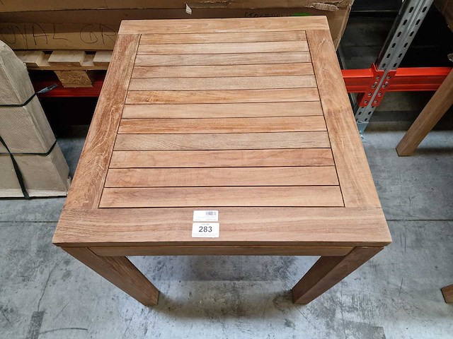 Quality collection - teak tuintafel francoise 70 x 80cm met teak blokpoten - afbeelding 2 van  2