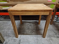 Quality collection - teak tuintafel francoise 70 x 80cm met teak blokpoten - afbeelding 2 van  5