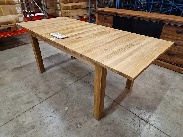 Quality teak interieurtafel uitschuiftafel 150-200 x 100cm massief - afbeelding 1 van  10