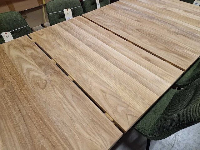Quality teak interieurtafel uitschuiftafel 150-200 x 100cm massief - afbeelding 2 van  10
