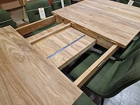 Quality teak interieurtafel uitschuiftafel 150-200 x 100cm massief - afbeelding 4 van  10