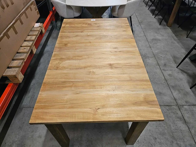 Quality teak interieurtafel uitschuiftafel 150-200 x 100cm massief - afbeelding 2 van  10