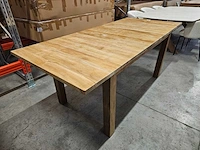 Quality teak interieurtafel uitschuiftafel 150-200 x 100cm massief