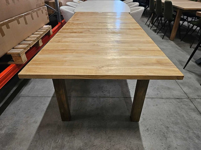 Quality teak interieurtafel uitschuiftafel 150-200 x 100cm massief - afbeelding 3 van  10